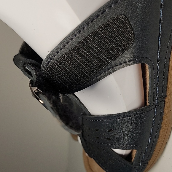 Spring Step Flexus Denia Sandal Slide-On Slip-On Slide Shoes Adjustable Black 8 - Picture 9 of 12